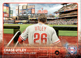 2015 Chase Utley Topps Series 1 SP IN DUGOUT VARIATION #163 Philadelphia Phillies