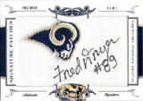 2008 Fred Dryer Panini National Treasures SIGNATURE PATCHES AUTO 13/26 AUTOGRAPH #98 Los Angeles Rams