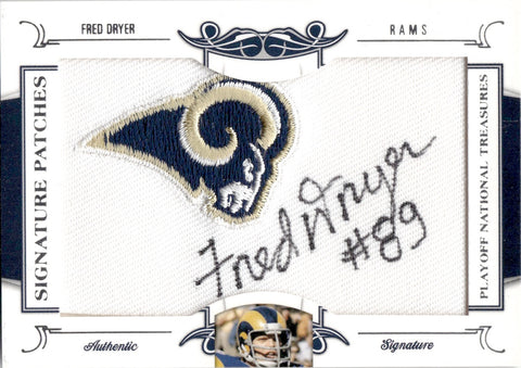 2008 Fred Dryer Panini National Treasures SIGNATURE PATCHES AUTO 13/26 AUTOGRAPH #98 Los Angeles Rams