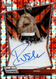 2026 Rusev Topps Chrome WWE RED BRAND RED GEOMETRIC REFRACTOR AUTO 2/5 AUTOGRAPH #RBA-RSV Monday Night Raw