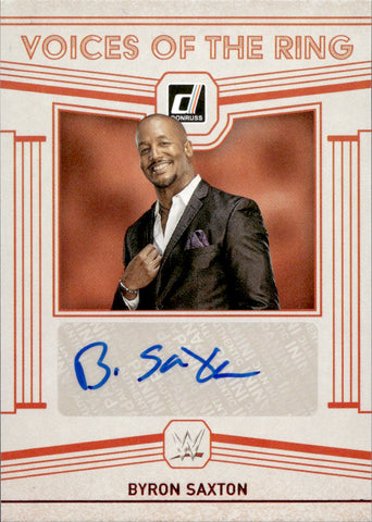2024 Byron Saxton Panini Chronicles DONRUSS VOICES OF THE RING AUTO AUTO #VR-BSX Monday Night Raw 2
