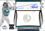 2023 Tai Peete Leaf Trinity BLACK BUTTON AUTO 2/7 AUTOGRAPH RELIC #PA-TP1 Seattle Mariners