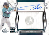 2023 Tai Peete Leaf Trinity BLACK BUTTON AUTO 2/7 AUTOGRAPH RELIC #PA-TP1 Seattle Mariners