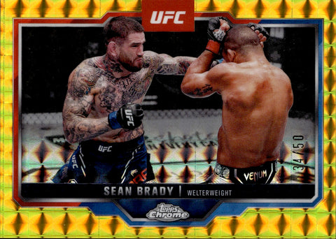 2025 Sean Brady Topps Chrome GOLD GEOMETRIC REFRACTOR 34/50 #173