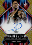 2025 Damian Priest Topps Chrome WWE MAIN EVENT GOLD REFRACTOR AUTO 29/50 AUTOGRAPH #MEA-DP Friday Night Smackdown