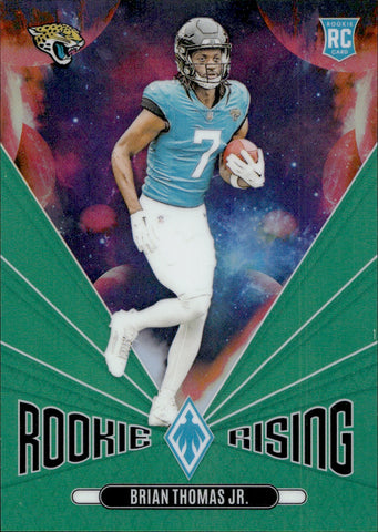 2024 Brian Thomas Jr. Panini Phoenix GREEN ROOKIE RISING 13/25 RC #RR-BTJ Jacksonville Jaguars