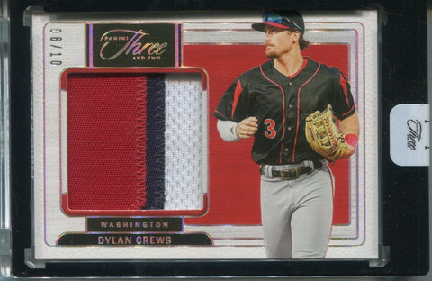2024 Dylan Crews Panini Three & Two JUMBO PATCH 06/10 RELIC #PS-DC Washington Nationals