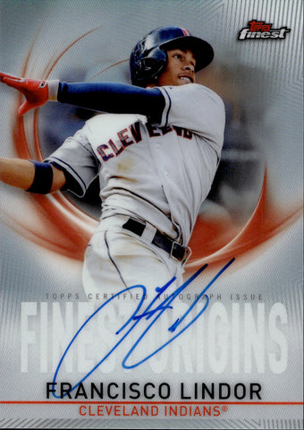 2019 Francisco Lindor Topps Finest REFRAFCTOR AUTO AUTOGRAPH #FOA-FL Cleveland Indians