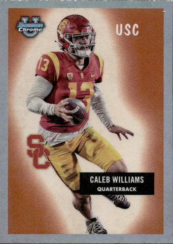 2023 Caleb Williams Bowman University Chrome 1955 BOWMAN ROOKIE RC #55BF-1 Chicago Bears