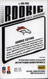 2024 Audric Estime Donruss Optic ROOKIE PATCH AUTO 02/25 AUTOGRAPH RELIC RC HM-PRD Denver Broncos
