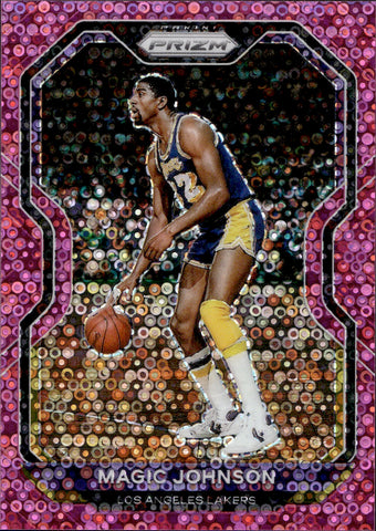 2020-21 Magic Johnson Panini Prizm PINK DISCO 06/50 #219 Los Angeles Lakers HOF