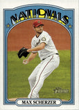 2021 Max Scherzer Topps Heritage SP ACTION VARIATION #181 Washington Nationals