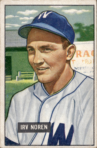 1951 Irv Noren Bowman #241 Washington Senators BV $25
