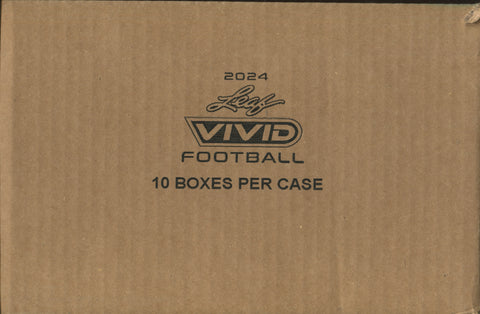 2024 Leaf Vivid Football Hobby, 10 Box Case (+10 Leaf 1/1 Proof Packs!)