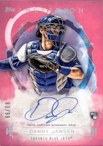 2019 Danny Jansen Topps Inception ROOKIES AND EMERGING STARS MAGENTA ROOKIE AUTO 83/99 AUTOGRAPH RC #RES-DJ Toronto Blue Jays