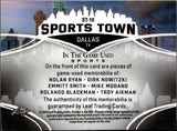 2025 Nolan Ryan Emmitt Smith Troy Aikman Mike Modano Rolando Blackman Dirk Nowitzki Leaf In the Game Used BLUE FOIL SPORTS TOWN 6 PIECE JERSEY 17/35 #ST-10 Rangers Cowboys Stars Mavericks