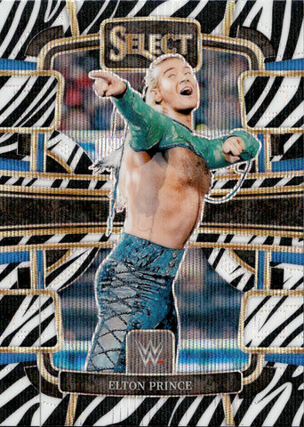 2024 Elton Prince Panini Select WWE CONCOURSE ZEBRA PRINT #34 Friday Night Smackdown
