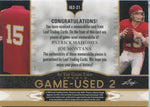 2024 Patrick Mahomes Joe Montana Leaf In the Game Used PINK FOIL DUAL JERSEY 06/15 RELIC #IG2-21 Kansas City Chiefs