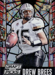2015 Drew Brees Panini Prizm Draft Picks STAINED GLASS #20 New Orleans Saints