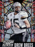 2015 Drew Brees Panini Prizm Draft Picks STAINED GLASS #20 New Orleans Saints