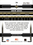 2006 Drew Brees Donruss Threads GOLD HOLOFOIL 39/50 #74 New Orleans Saints