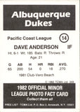 1982 Albuquerque Dukes TCMA COMPLETE 27 CARD SET W/ John Franco & Orel Hershiser #1-27