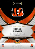 2024 Chase Brown Panini Select HOLO SILVER SELECT SIGNATURES AUTO AUTOGRAPH #SSP-CBN Cincinnati Bengals