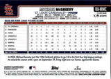 2025 Michael McGreevy Topps Chrome ROOKIE PURPLE SPECKLE AUTO 235/299 AUTOGRAPH RC #RA-MMC St. Louis Cardinals