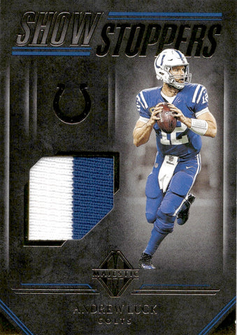 2019 Andrew Luck Panini Majestic SHOW STOPPERS PATCH 24/25 RELIC #SM-9 Indianapolis Colts