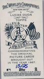 2015 Lucas Duda Topps Allen & Ginter MINI GINTER BACK HAND NUMBERED 15/25 #6 New York Mets