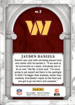 2024 Jayden Daniels Panini Zenith MARQUEE ROOKIE RC #2 Washington Commanders