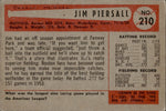 1954 Jimmy "Jim" Piersall Bowman #210 Boston Red Sox BV $40