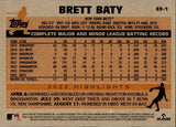 2023 Brett Baty Topps Chrome ROOKIE Lids Mitchell & Ness 1983 DESIGN RC #83-1 New York Mets