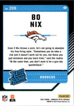 2024 Bo Nix Donruss Optic RATED ROOKIE RC #209 Denver Broncos 3
