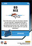 2024 Bo Nix Donruss Optic RATED ROOKIE RC #209 Denver Broncos 3