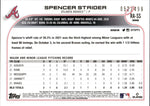 2022 Spencer Strider Topps Chrome REFRACTOR ROOKIE AUTO 052/499 AUTOGRAPH RC #RA-SS Atlanta Braves