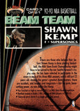 1992-93 Shawn Kemp Topps Stadium Club MEMBERS ONLY BEAM TEAM #3 Seattle SuperSonics