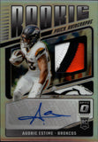 2024 Audric Estime Donruss Optic ROOKIE PATCH AUTO 02/25 AUTOGRAPH RELIC RC HM-PRD Denver Broncos