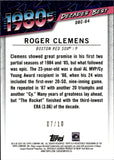 2020 Roger Clemens Topps Chrome DECADE'S BEST RED REFRACTOR 07/10 #DBC-64 Boston Red Sox