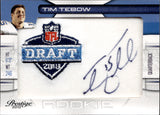 2010 Tim Tebow Panini Prestige NFL DRAFT PATCH ROOKIE AUTO AUTOGRAPH RC #21 Denver Broncos