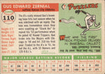 1955 Gus Zernial Topps #110 Kansas City Athletics BV $25