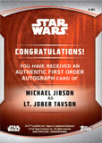2020 Michael Jibson as LT. Jober Tavson Autograph Topps Chrome Star Wars Perspectives #A-MJ X-FRACTOR AUTO