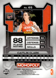 2024 Caitlin Clark Panini Prizm Monopoly PRIZM ROOKIE RC #65 Indiana Fever 1
