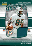 2022 Dan Marino Mark Duper Donruss Elte THROWBACK THREADS DUAL PATCH 01/25 RELIC #TTD-9 Miami Dolphins