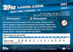 2017 Aaron Judge Topps Series 1 ROOKIE RC #287 New York Yankees