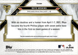 2021 Rhys Hoskins Topps Triple Threads TRIPLE JERSEY 01/36 RELIC #TTR-RH4 Philadelphia Phillies