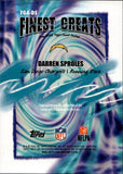 2025 Darren Sproles Topps Finest BLUE REFRACTOR FINEST GREATS AUTO 84/99 AUTOGRAPH #FGA-BS San Diego Chargers