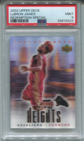 2003-04 LeBron James Upper Deck ROOKIE REDEMPTION SPECIAL CITY HEIGHTS RC PSA 9 #NA Cleveland Cavaliers 8522