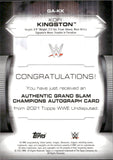 2021 Kofi Kingston Topps WWE Undisputed GRAND SLAM CHAMPIONS AUTO 080/199 AUTOGRAPH #GA-KK Monday Night Raw