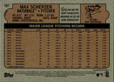 2021 Max Scherzer Topps Heritage SP ACTION VARIATION #181 Washington Nationals
